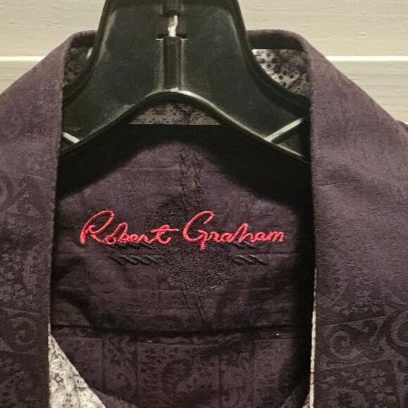 ROBERT GRAHAM Black print long sleeve shirt - Size XL - Picture 4 of 5